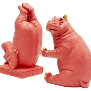 Clearance KARE Design Bookend Hippo Pink (2/Set)