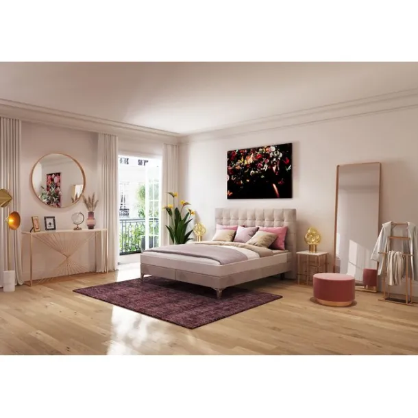boxspring_bed_benito_star_1.webp Discount KARE Design Boxspring Bed Benito Star Cream 160x200cm