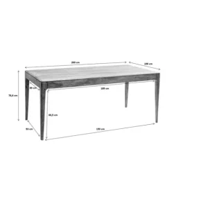 Clearance KARE Design Brooklyn Walnut Table 200x100cm