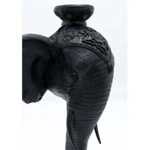 Clearance KARE Design Candle Holder Elephant Head Black 49cm