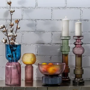 Discount KARE Design Candle Holder Marvelous Duo Purple Grey 49