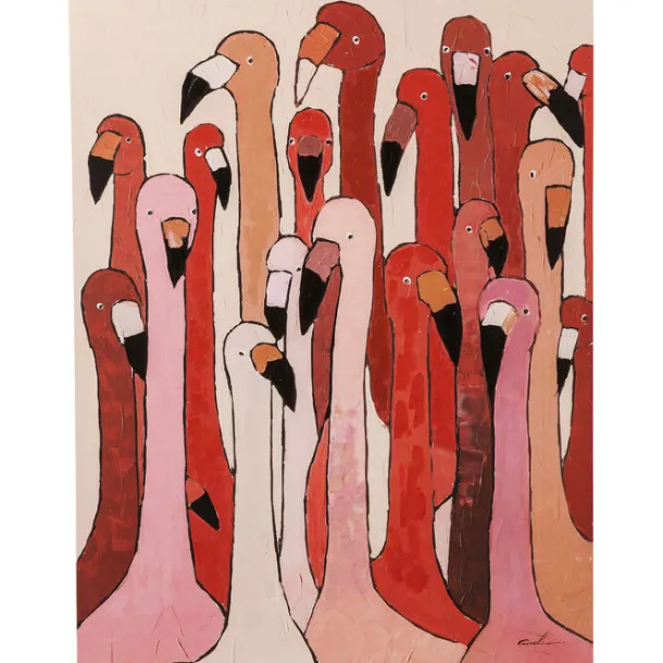 canvas_picture_flamingo_m_0.webp Fashion KARE Design Canvas Picture Flamingo Meeting 90x120cm
