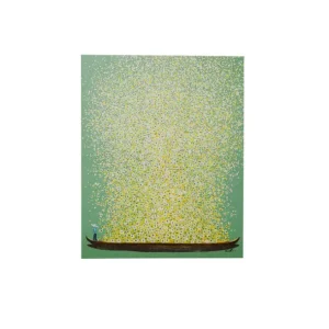 Best KARE Design Canvas Picture Flower Boat Green Yellow 80x100cm