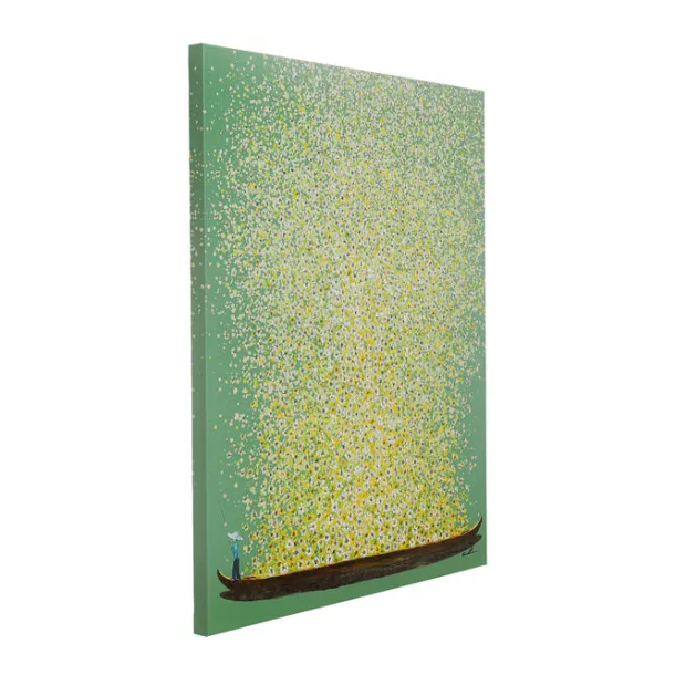 canvas_picture_flower_boa_2-3.webp Best KARE Design Canvas Picture Flower Boat Green Yellow 80x100cm