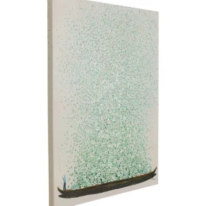 Online KARE Design Canvas Picture Flower Boat Beige Green 80x100cm