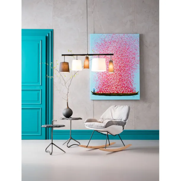 canvas_picture_flower_boa_3-2.webp Sale KARE Design Canvas Picture Flower Boat Blue Pink 120x160cm