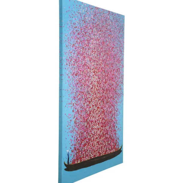 canvas_picture_flower_boa_6-2.webp Sale KARE Design Canvas Picture Flower Boat Blue Pink 120x160cm