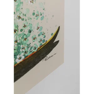 Hot KARE Design Canvas Picture Flower Boat Beige Green 120x160cm