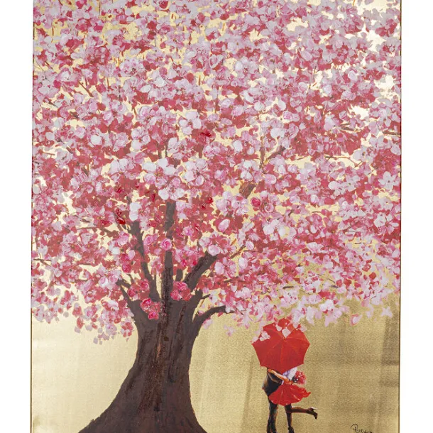 canvas_picture_flower_cou_0.webp Online KARE Design Canvas Picture Flower Couple Gold Pink 80x100cm