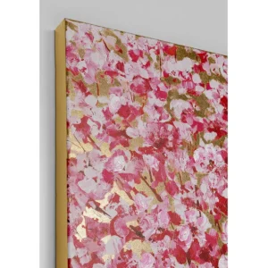 Online KARE Design Canvas Picture Flower Couple Gold Pink 80x100cm