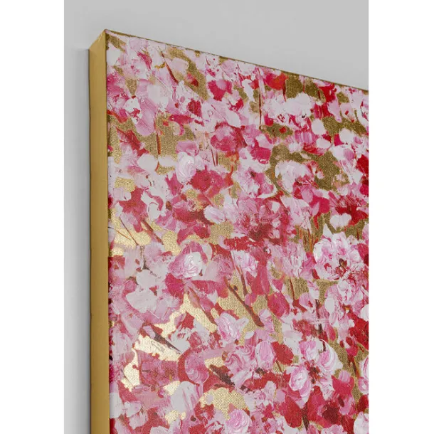 canvas_picture_flower_cou_4.webp Online KARE Design Canvas Picture Flower Couple Gold Pink 80x100cm