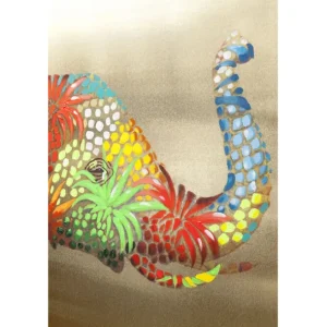 Outlet KARE Design Canvas Picture Flower Elefant 120x90cm