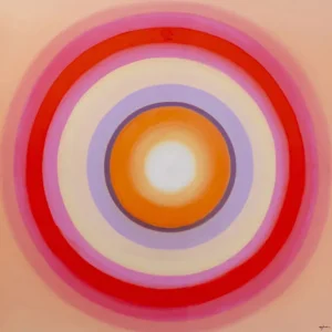 Outlet KARE Design Canvas Picture Tendency Circle Pink 120x120cm