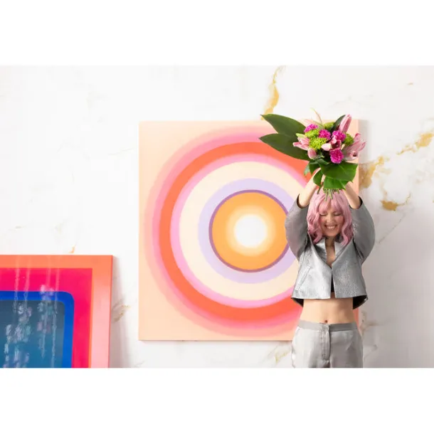 canvas_picture_tendency_c_2.webp Outlet KARE Design Canvas Picture Tendency Circle Pink 120x120cm