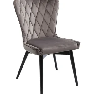 Clearance KARE Design Chair Black Marshall Velvet Grey