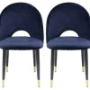 Discount KARE Design Chair Iris Velvet Blue (2/Set)