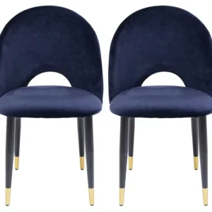 Discount KARE Design Chair Iris Velvet Blue (2/Set)