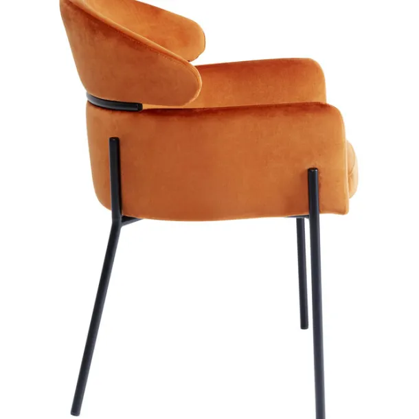 chair_with_armrest_alexia_3.webp Hot KARE Design Chair with Armrest Alexia Velvet Orange