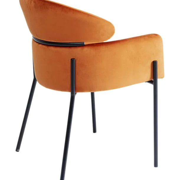 chair_with_armrest_alexia_4.webp Hot KARE Design Chair with Armrest Alexia Velvet Orange