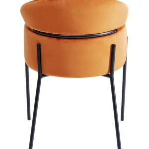 Hot KARE Design Chair with Armrest Alexia Velvet Orange