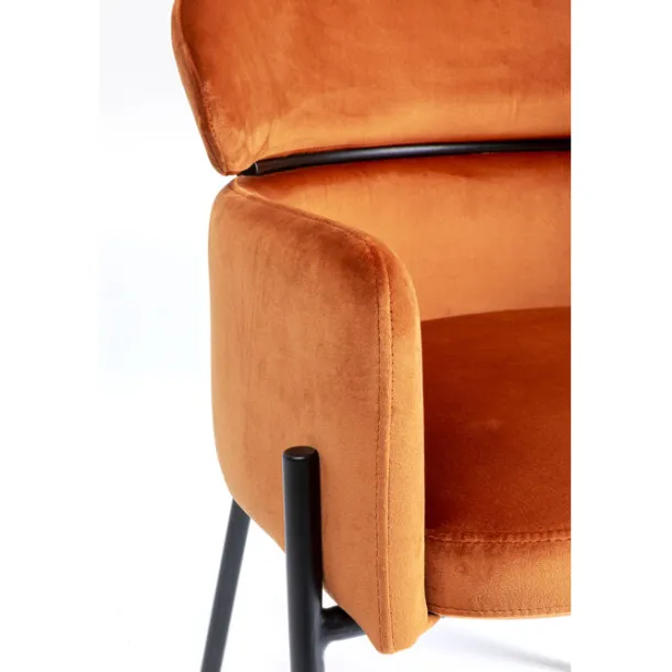 chair_with_armrest_alexia_6.webp Hot KARE Design Chair with Armrest Alexia Velvet Orange