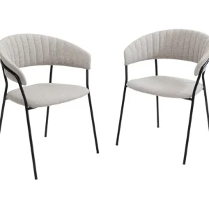 Online KARE Design Chair with Armrest Belle Silver Grey (2/Set)