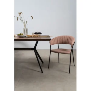 Fashion KARE Design Chair with Armrest Belle Rose (2/Set)