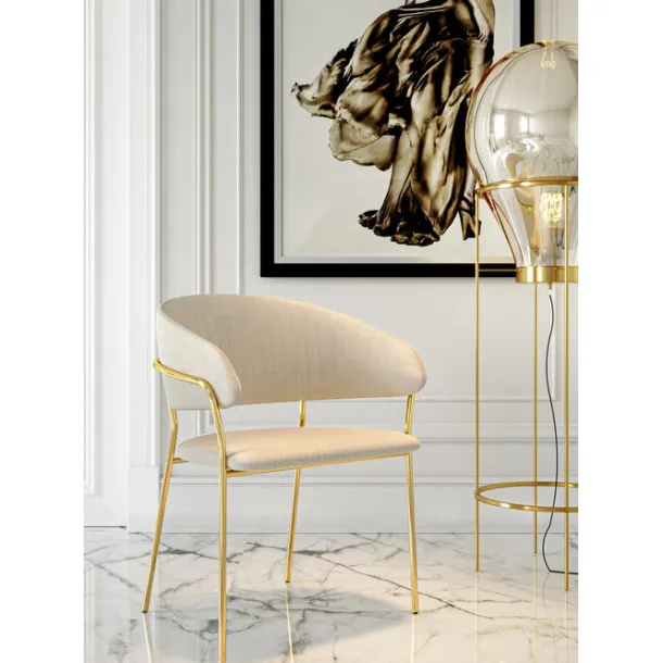 chair_with_armrest_belle__2-1.webp Best KARE Design Chair with Armrest Belle Velvet Cream (2/Set)