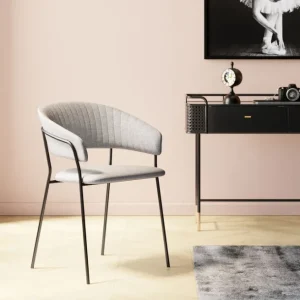 Online KARE Design Chair with Armrest Belle Silver Grey (2/Set)