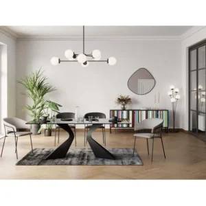 Online KARE Design Chair with Armrest Belle Silver Grey (2/Set)