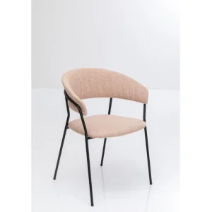 Fashion KARE Design Chair with Armrest Belle Rose (2/Set)