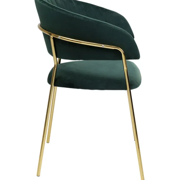 chair_with_armrest_belle__5-2.webp Online KARE Design Chair with Armrest Belle Velvet Green (2/Set)