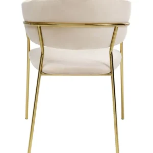 Best KARE Design Chair with Armrest Belle Velvet Cream (2/Set)