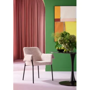 Best KARE Design Chair with Armrest Bess Beige Flitter
