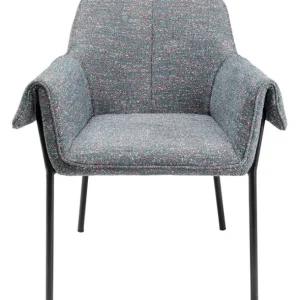 New KARE Design Chair with Armrest Bess Grey Flitter