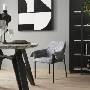 New KARE Design Chair with Armrest Bess Grey Flitter