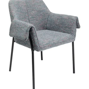New KARE Design Chair with Armrest Bess Grey Flitter