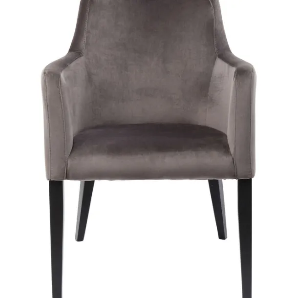 chair_with_armrest_black__0.webp Clearance KARE Design Chair with Armrest Black Mode Velvet Grey