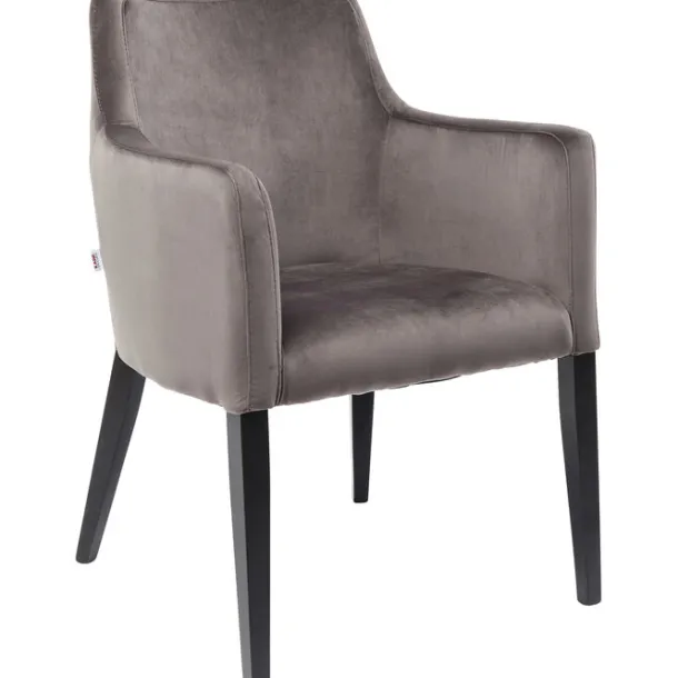 chair_with_armrest_black__1.webp Clearance KARE Design Chair with Armrest Black Mode Velvet Grey
