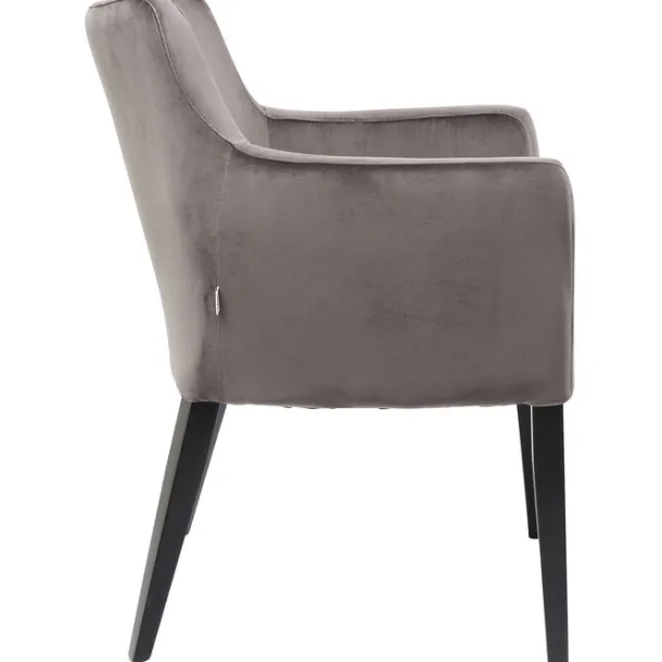chair_with_armrest_black__2.webp Clearance KARE Design Chair with Armrest Black Mode Velvet Grey