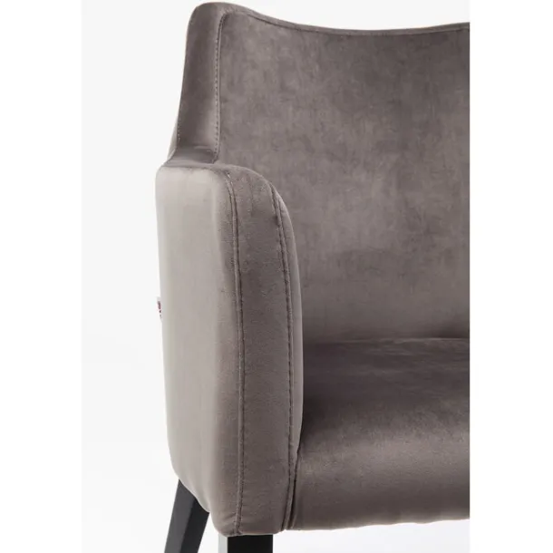 chair_with_armrest_black__5.webp Clearance KARE Design Chair with Armrest Black Mode Velvet Grey