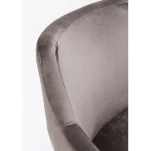 Clearance KARE Design Chair with Armrest Black Mode Velvet Grey
