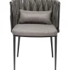 Sale KARE Design Chair with Armrest Cheerio Grey incl. cushion