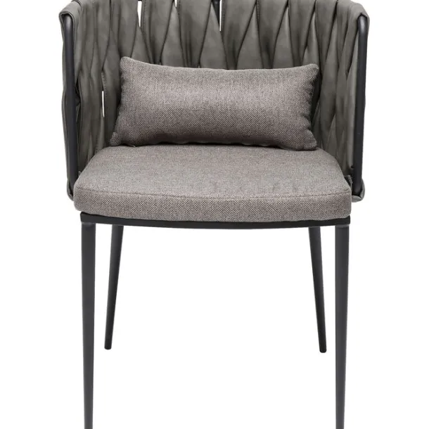 chair_with_armrest_cheeri_0.webp Sale KARE Design Chair with Armrest Cheerio Grey incl. cushion