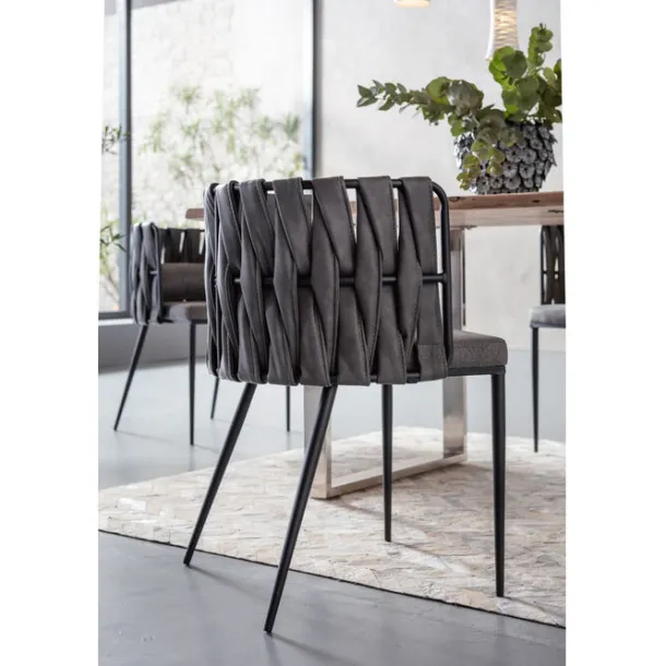 chair_with_armrest_cheeri_7.webp Sale KARE Design Chair with Armrest Cheerio Grey incl. cushion
