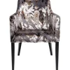 Clearance KARE Design Chair with Armrest Dark Brown Mode Sublime