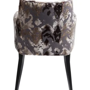 Clearance KARE Design Chair with Armrest Dark Brown Mode Sublime