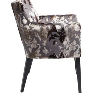 Clearance KARE Design Chair with Armrest Dark Brown Mode Sublime