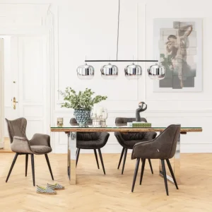 Clearance KARE Design Chair with Armrest Dream Brown