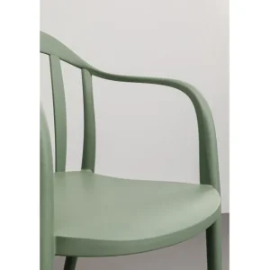 Hot KARE Design Chair with Armrest Flores Grey Green